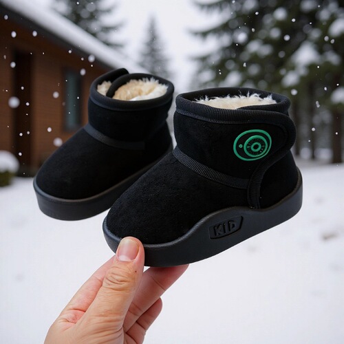 Warm Kids Snow Boots - New Winter Boots for Boys and Girls, Cotton Snow Shoes with Soft Soles, Baby Learning to Walk Boots, Snow Outdoor Shoes