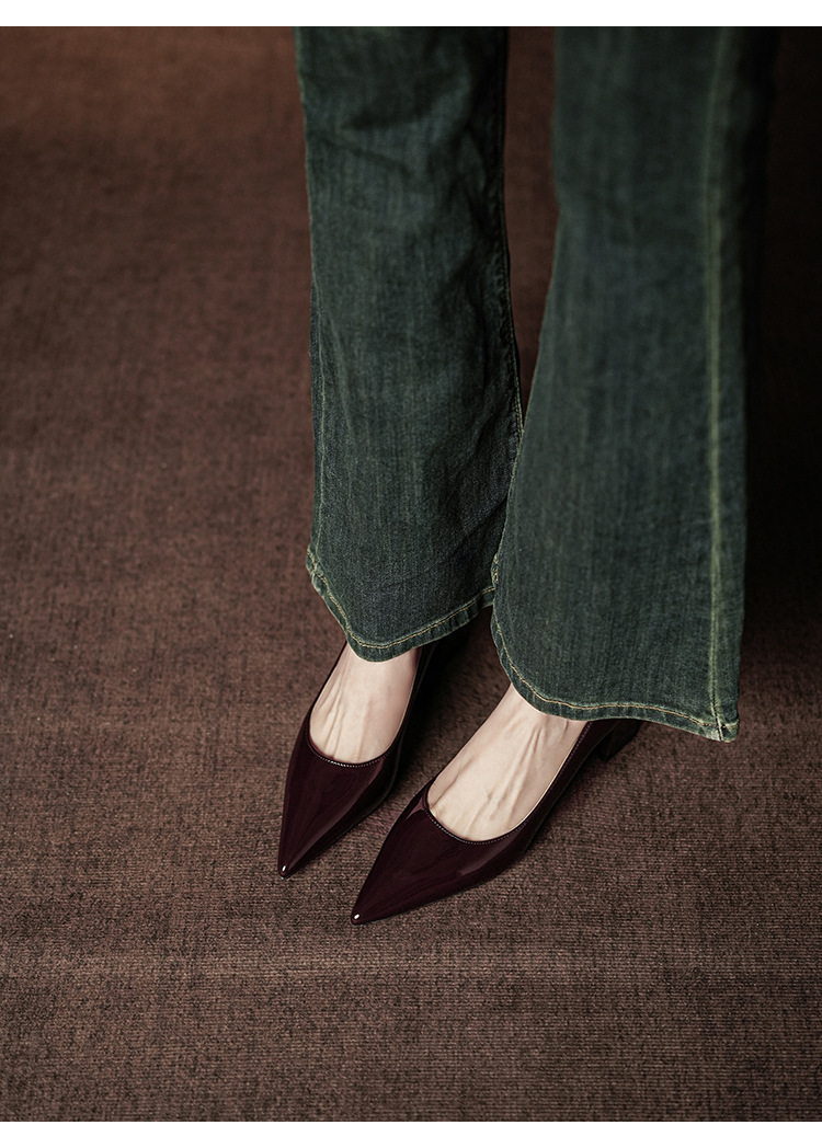 5001B Elegante High Heels für den Berufsalltag, weiche Sohle, Lederschuhe, Blockabsatz, für Damen_voghion.com