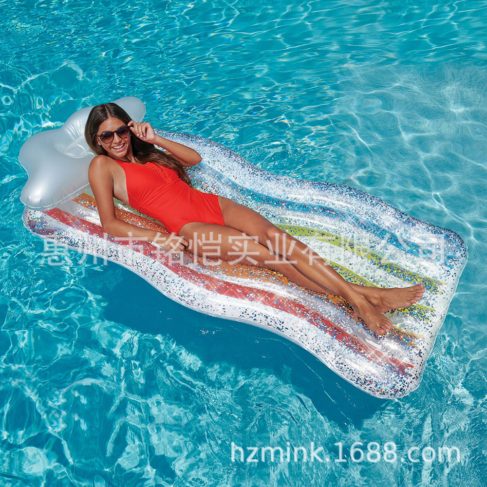 Inflatable rainbow beach water aqua park
