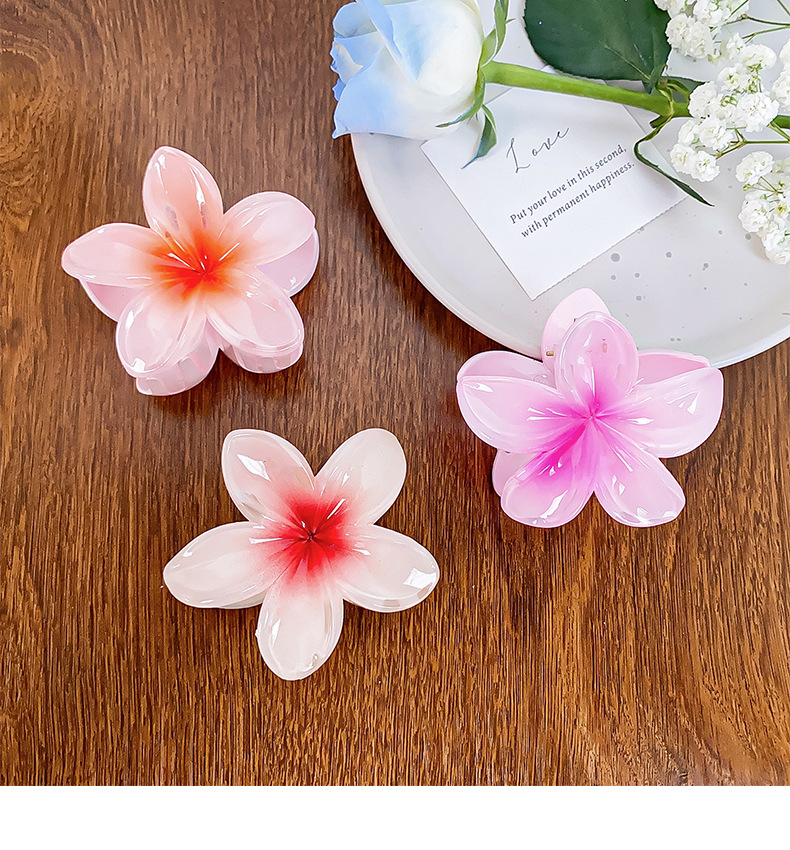 Simple Style Flower Plastic Resin Hair Claws display picture 2