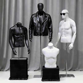 服装店人偶模特道具人台半身架子男装店全身运动假人体内衣展示架
