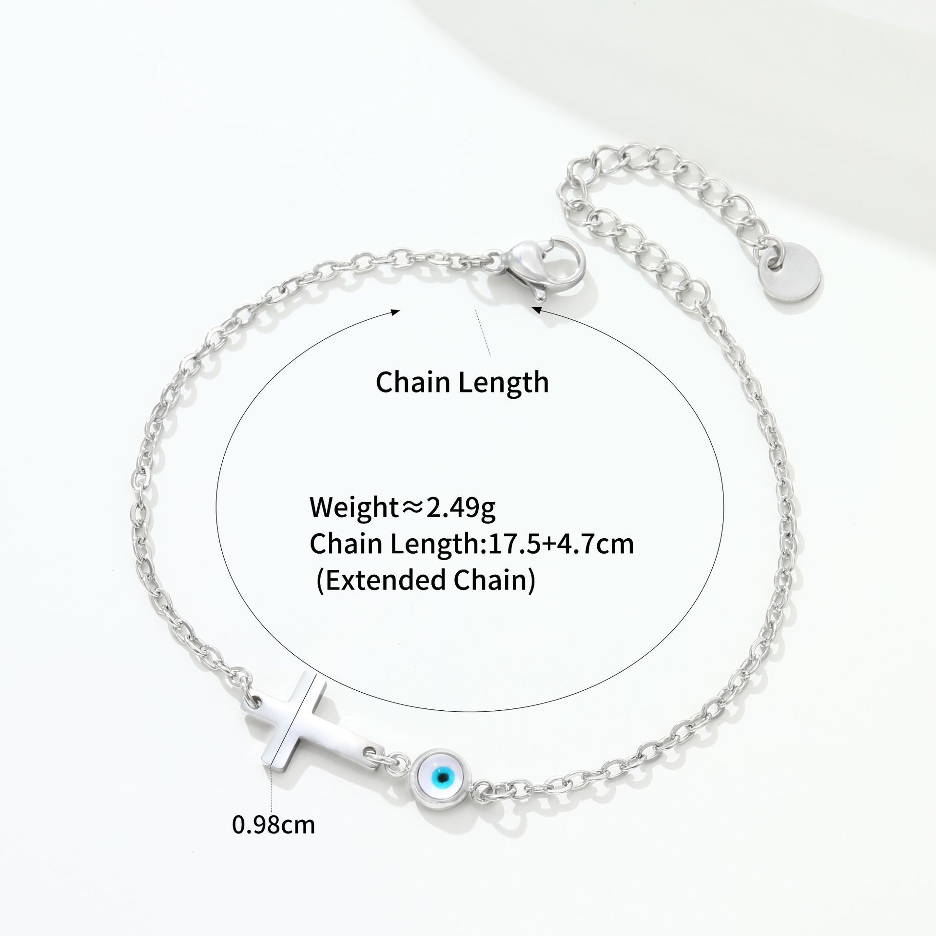 Pulsera de Ojo de Demonio de Aleación, Hueco, Galvanizado