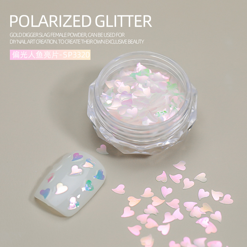Lentejuelas de uñas, lentejuelas de sirena polarizada irregular, brillo fino, mariposa mixta, estrellas, lentejuelas, joyas de uñas