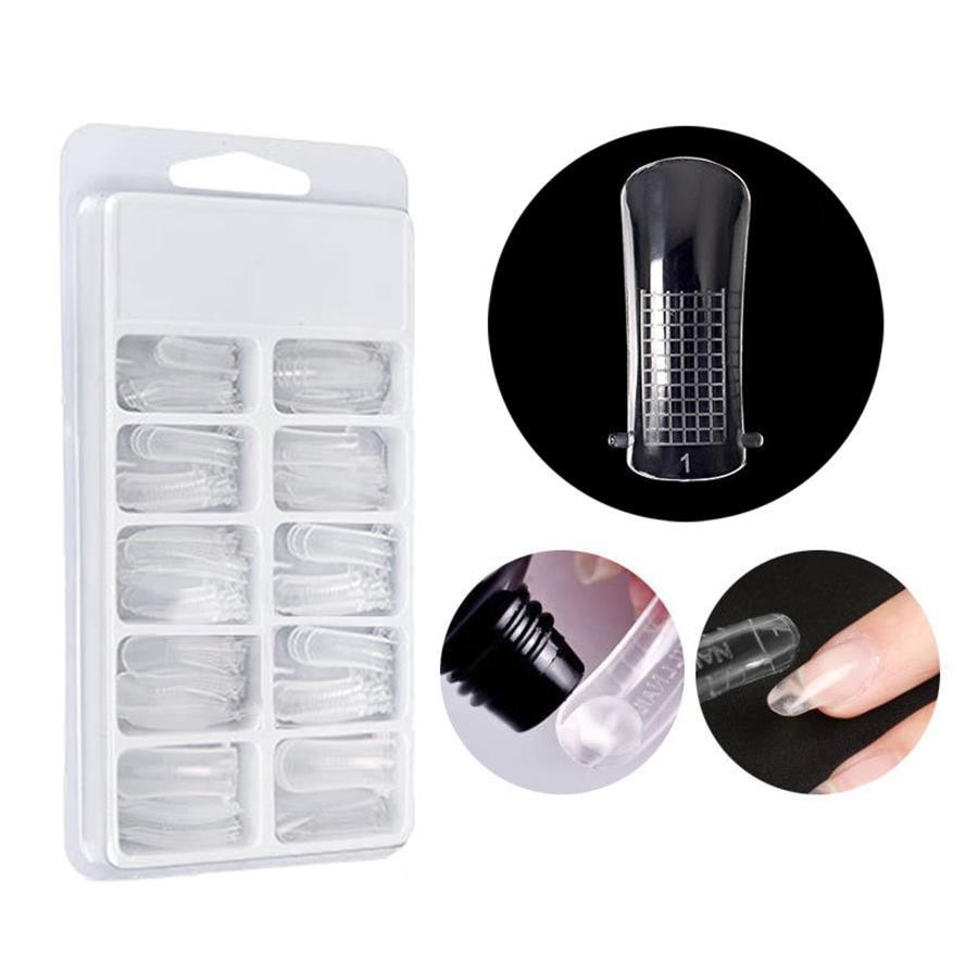 Transfronterizo popular de uñas de extensión de arte pegamento molde de uñas bandeja sin papel 100 piezas de cristal pegamento de extensión modelo de hoja de uñas en Stock/