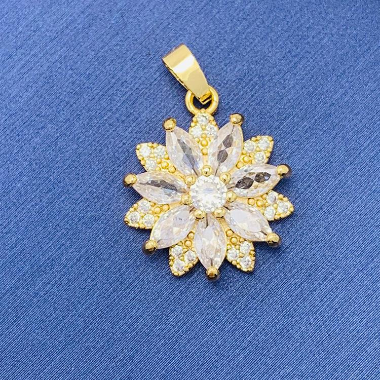 2022 nuevo trébol giratorio simple cien colgante fuente joyería fábrica al por mayor directa sin cadena