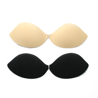 无肩带光面内衣女聚拢上托加厚小胸无带裹胸婚纱薄款透气隐形文胸