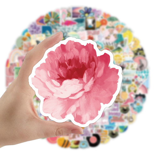 200 pieces of new style small fresh personalized graffiti stickers notebook skateboard suitcase waterproof stickers can be wholesaled