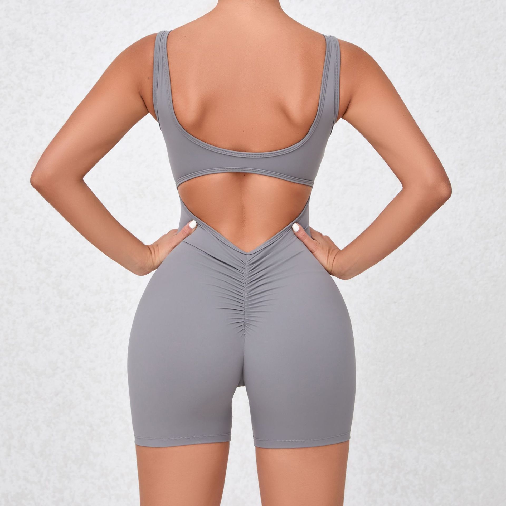 163g Weight Shorts Pants Length Nylon, Spandex Fabric Type Rompers Pants Type Fitness, Running Occasion Solid Color Pattern Spring&Summer Season Basic, Sport Style Style Basic Sport Style Solid Color Nylon Spandex Tracksuit Rompers 15