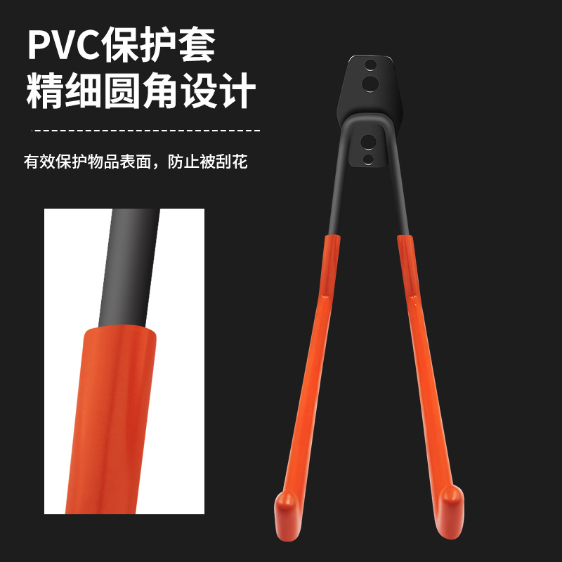 Genuino gancho de servicio pesado super fuerte gancho de hierro soporte conjunto de pared de garaje soporte de exhibición perforación gancho de almacén