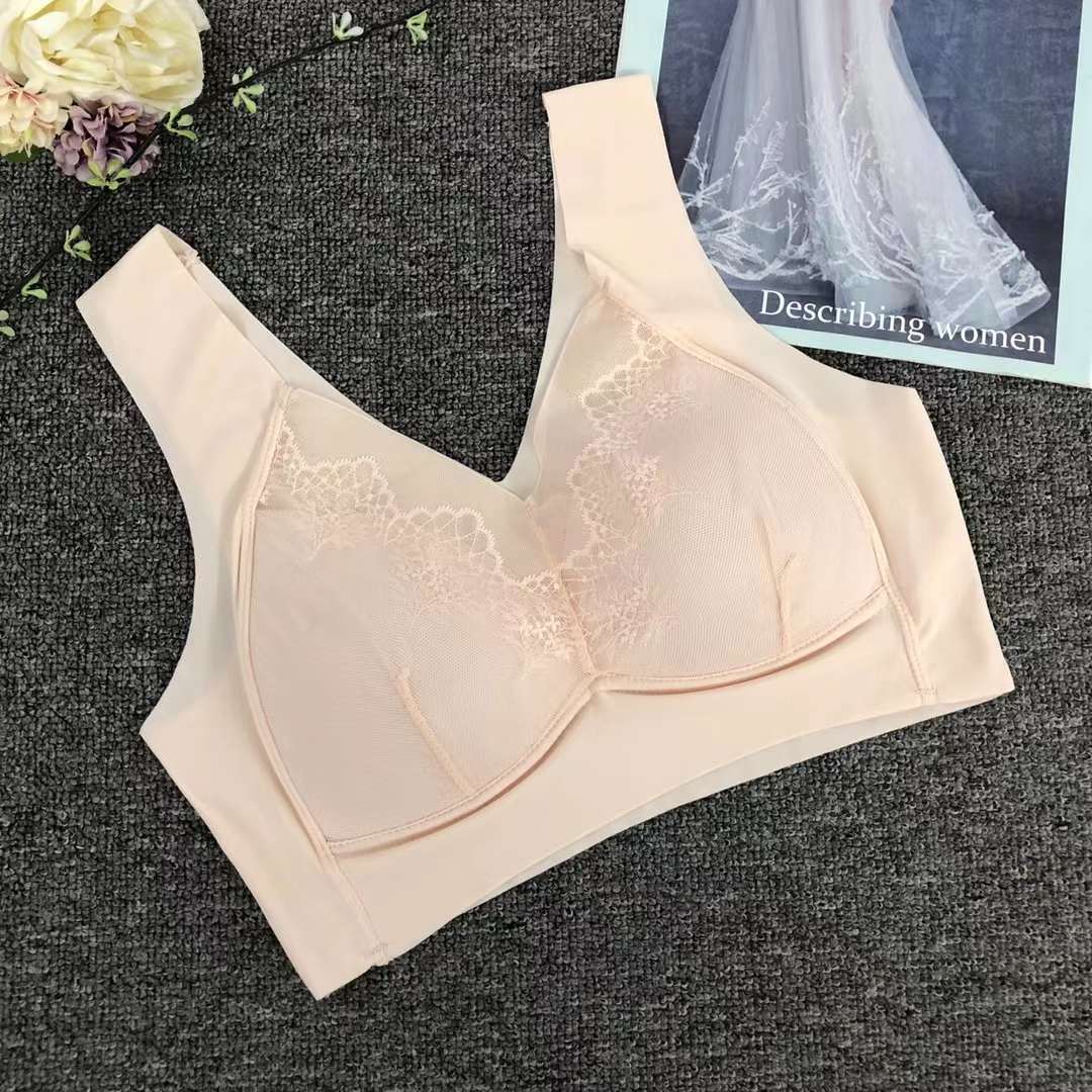 Nueva taza de látex sin marcas de alta calidad, chaleco de dama sin anillo de acero, bra de yoga, ropa interior deportiva, mujer al por mayor