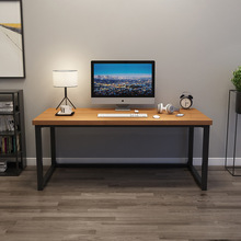 新款实木电脑桌台式家用书桌轻奢学习桌子双人电竞桌原木办公桌工