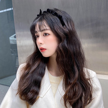 韓式復古絲絨蝴蝶結發箍女高級感森系超仙壓發發捆頭箍冬季頭飾