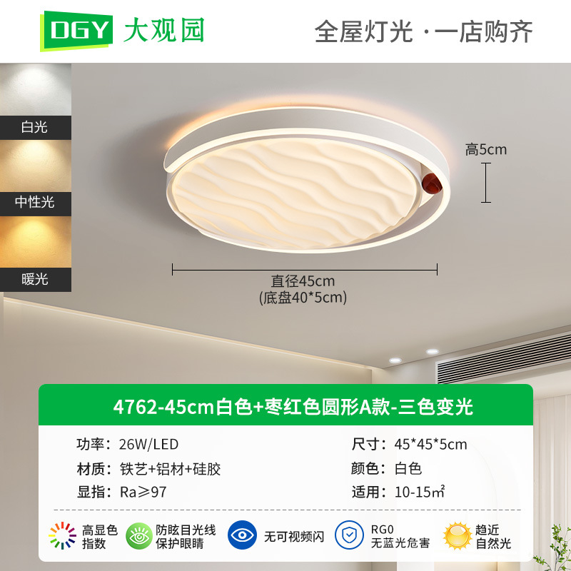 Luz de techo de la sala de estar nórdica nueva atmósfera de la sala de estar lámpara principal protector de ojos led luminaria creativa de alta luz Zhongshan 357L