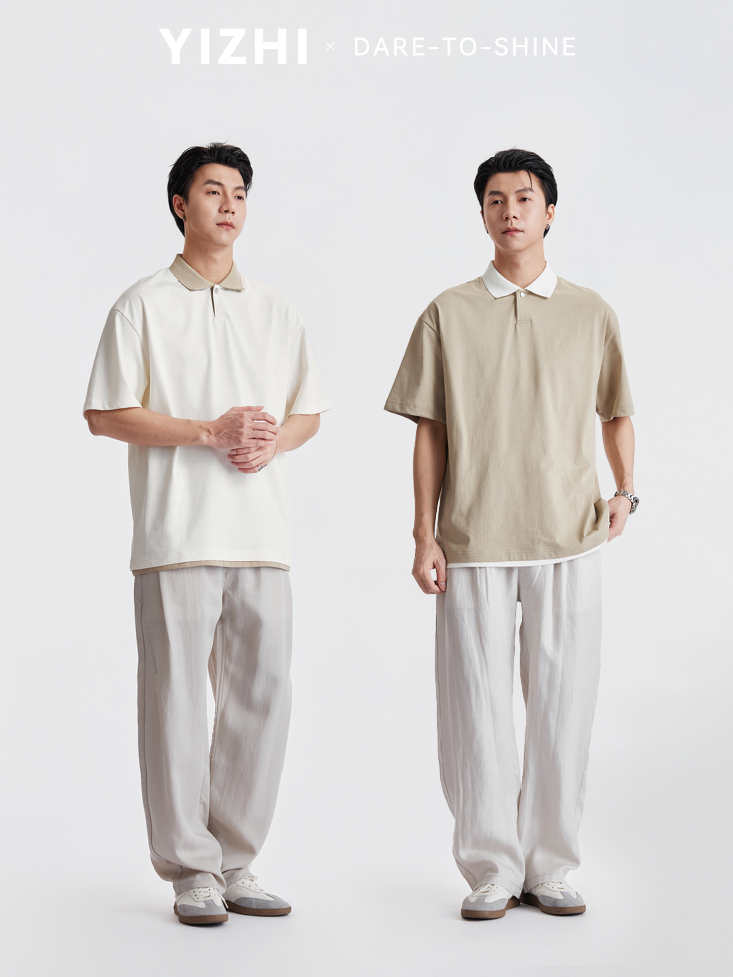 Áo Polo Nam Cổ Bẻ Phong Cách Cổ Điển, Chất Liệu Cotton Thoáng Mát, Form Rộng Vai Xuôi — màu sắc
