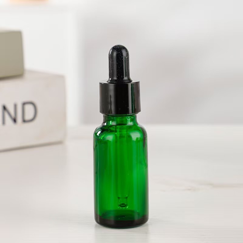 现货批发绿色玻璃精油瓶香水分装瓶化妆品瓶子避光防漏精油滴管瓶|undefined
