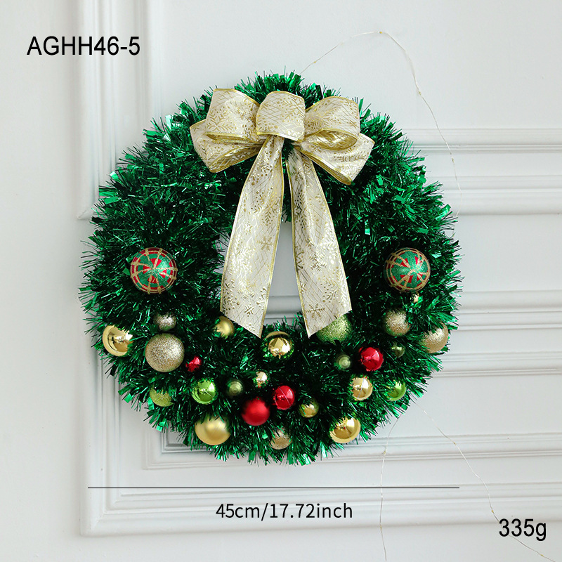 Gangheng Christmas Guirnalda Colgante de puerta 45CM Bola de Navidad roja Decoración de puerta y ventana Decoración de guirnalda Decoración de escena Decoración de puerta