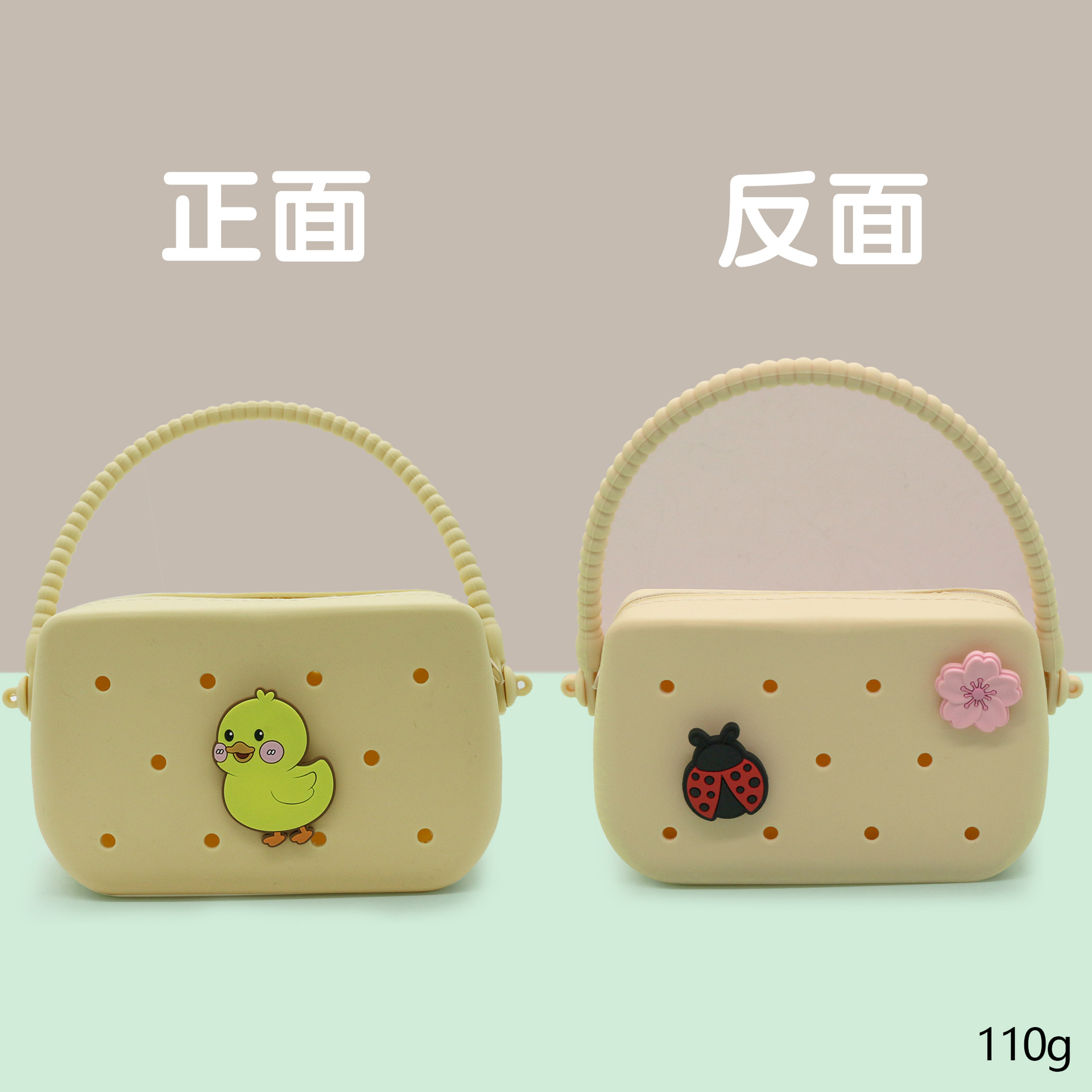 Inventario de dibujos animados de silicona agujero bolsa mini bolso diy bolsa de almacenamiento bolso auriculares llavero colgante regalo