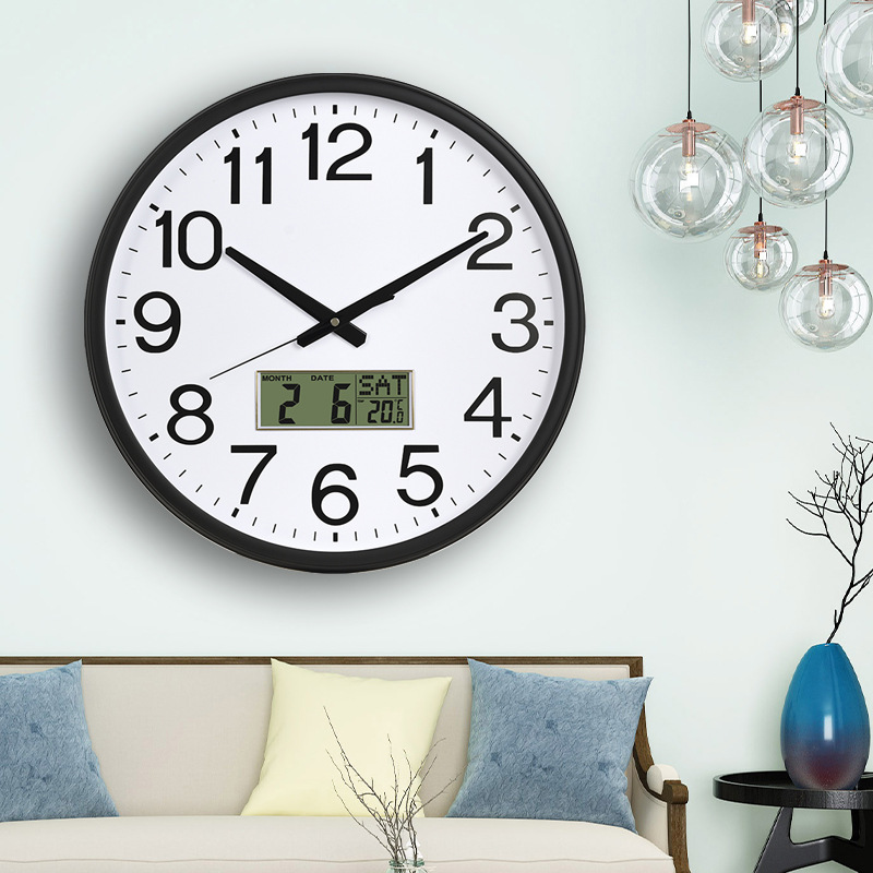 Fábrica personalizada al por mayor de gran tamaño mudo reloj creativo Reloj de pared simple sala de estar montado en la pared Reloj de pared sin perforar image 4