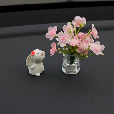 small ornaments, Car ornaments - fragrant-rabbit-pink-white-peach-vase-free-traceless-glue