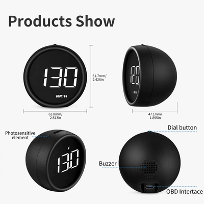 Pressure OBD2 Multifunctional HUD – Vehicle HUD - obd-lcd-head-up-display-b1