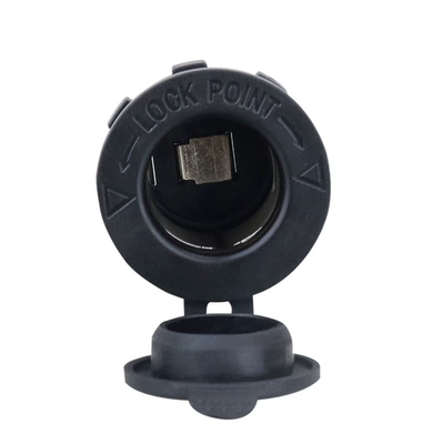 Modified Car Double-Hole Cigarette Lighter Socket with Car Waterproof USB Mobile Phone Cigarette Lighter 12-24V Universal Type (Mobil şarj cihazları) - round-power-socket