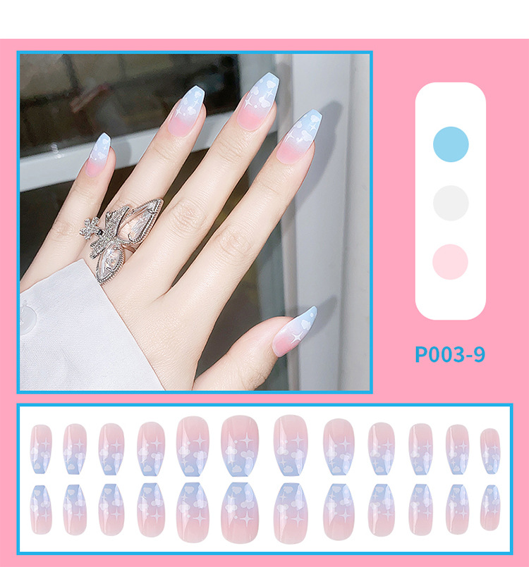 Chessboard Lattice Disassembly Removable Nail Stickers Fake Nails display picture 8