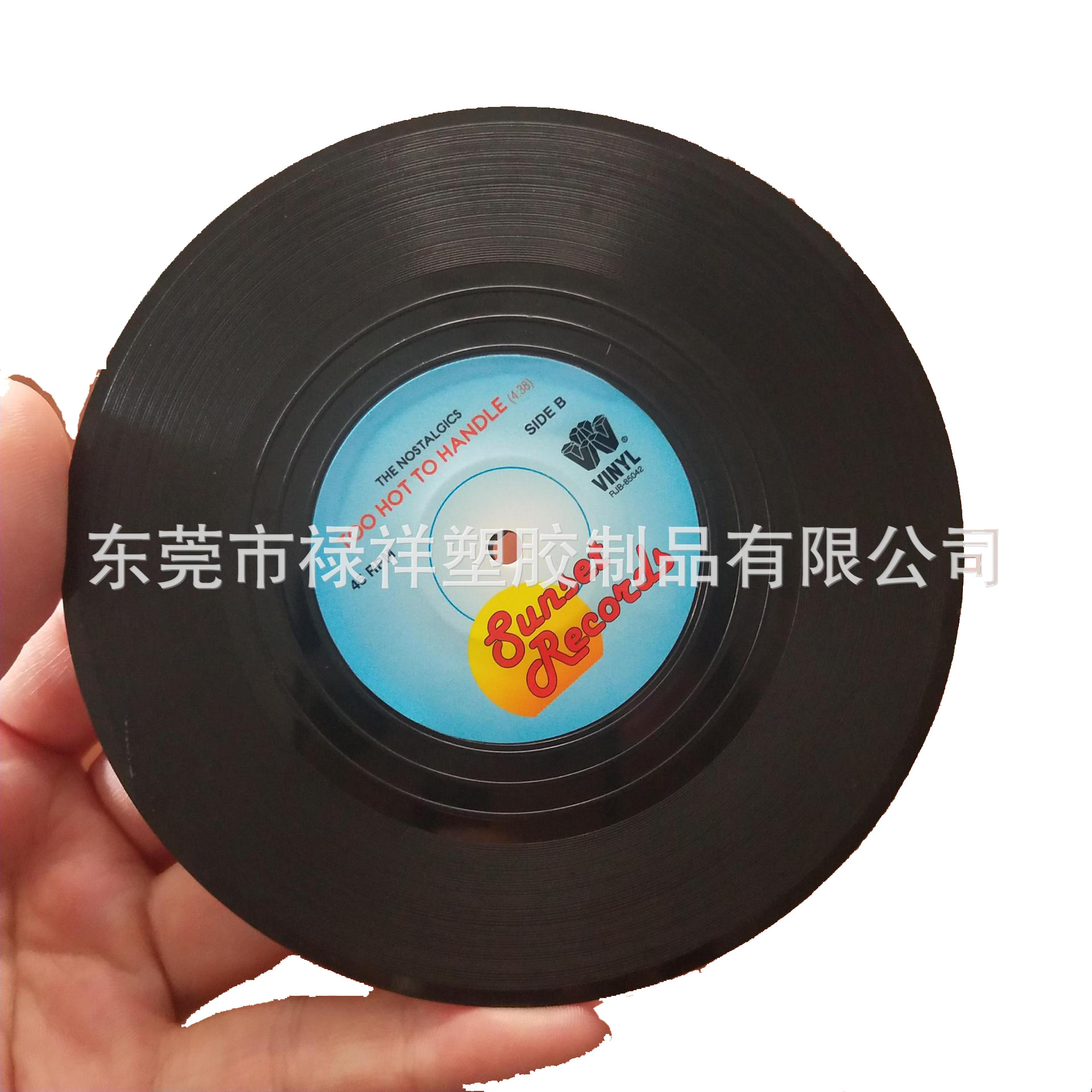 구멍이 있는 애니메이션 놀이용 레트로 CD 비닐 레코드 컵받침 맥주 커피 식탁매트 식기류