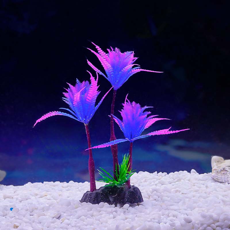 Adornos de acuario decoración pequeña estilo marino simulación decoración de cocoteros pecera paisajismo hierba de agua falsa cocoteros