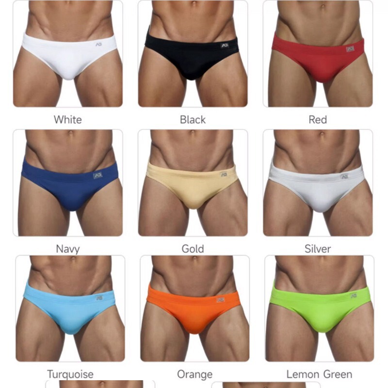 New Underwear Fashionable Sports Sexy Ultra-Fine Nylon Men's U-Convex Triangle Ad Same Style Hot Spring Swimming Trunks Batch