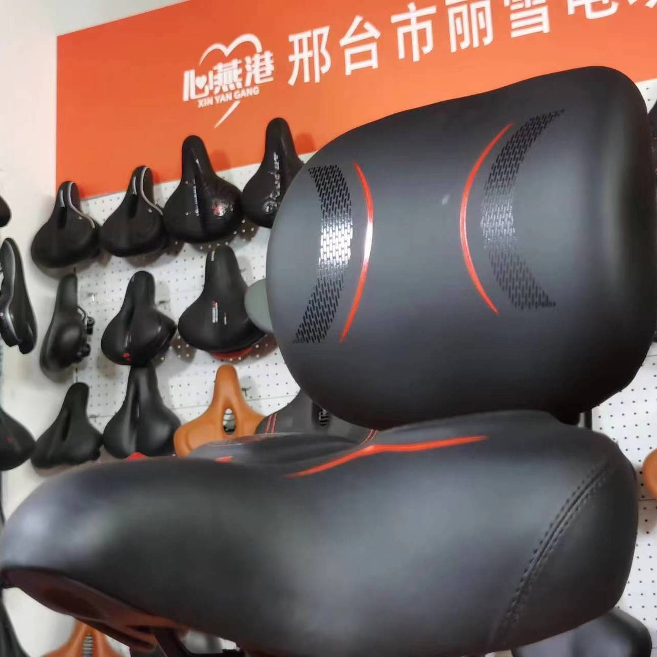 Cross-Border Electric Detachable Integrated Sponge Saddle with Backrest, Electric Vehicle Seat, Scooter Pressure-Reducing Waist Protector