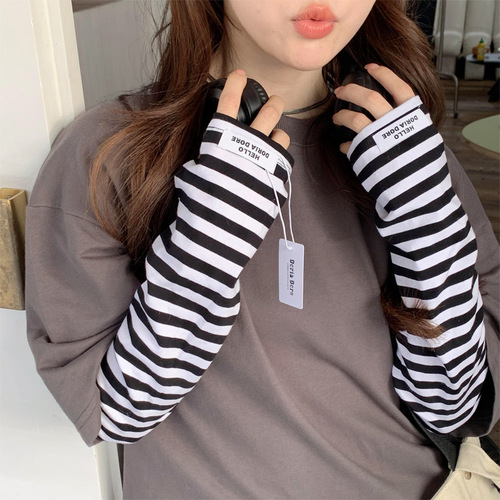 Sunscreen sleeve pure cotton gloves ice silk cycling women's ice sleeves arm protector arm sleeve loose summer hand sleeve wholesale