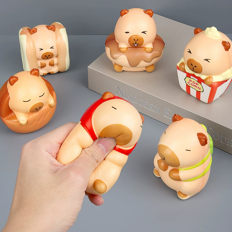 Kapibala, медленный отскок, милая игрушка для декомпрессии, медведь, красивый маленький красный, в том же стиле, популярный креативный