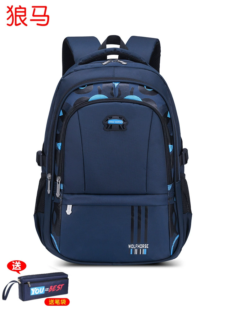 Capacious waterproof backpack for boys, for secondary school