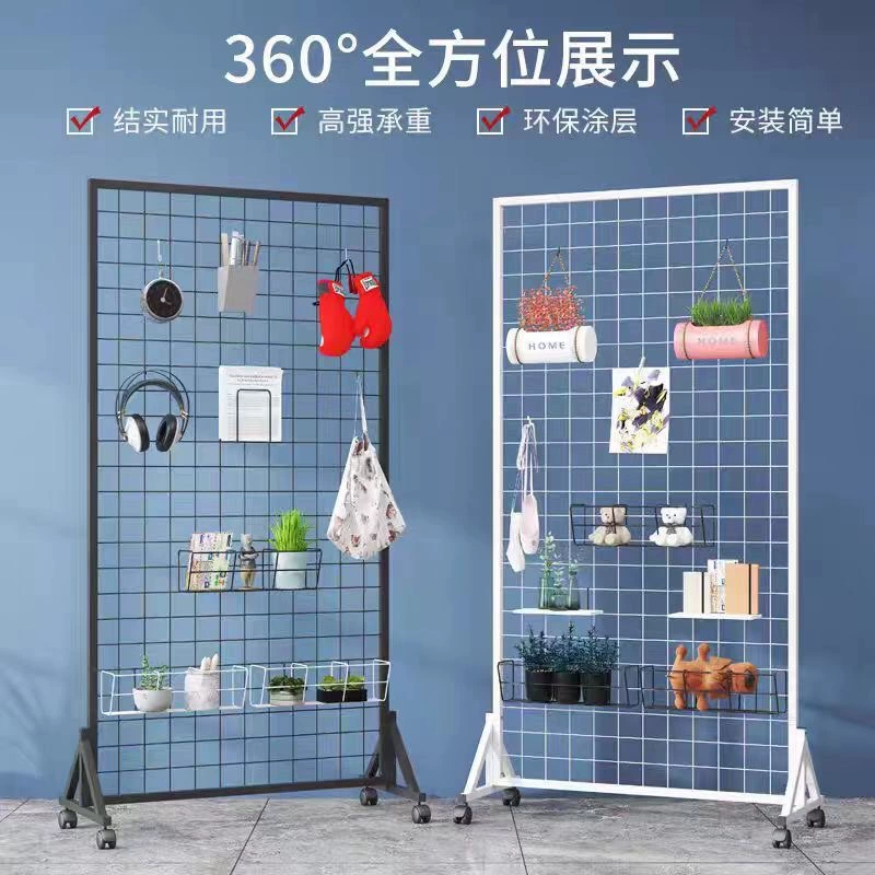 Напольная мобильная стойка для детского сада, супермаркета, ювелирных изделий, торговой точки, с железной решеткой