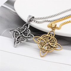 P1047 Nordic Viking Pirate Celtic Knot Necklace Hip-Hop Street Retro Titanium Steel Men's Pendant