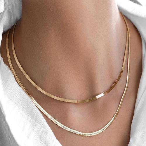 Retro Personality Alloy Snake Bone Chain Necklace, Internet Star Same Style Snake Bone Clavicle Chain, European and American Cross-Border Necklace Customization
