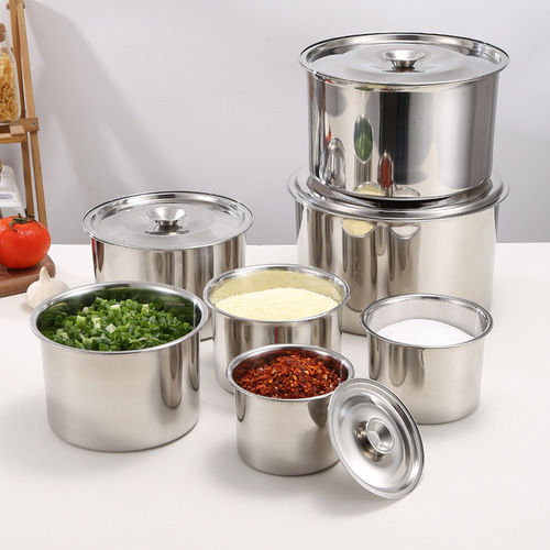 304 stainless steel seasoning container food grade kitchen spice jar with lid flavor cup seasoning oil tank thick seasoning container
