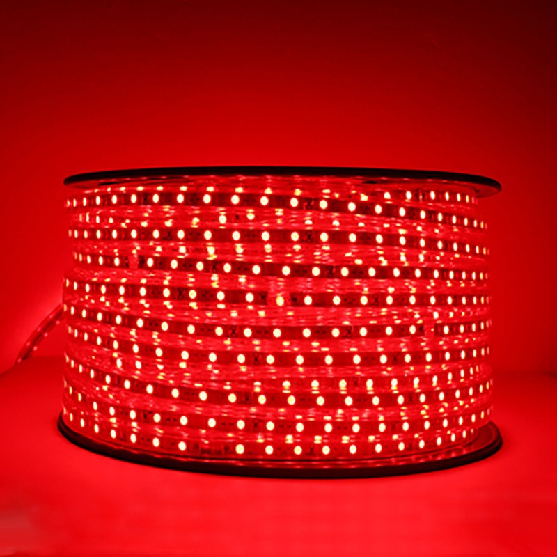 5050 triple núcleo 220V brillante flexible 110V ambiente interior y exterior decoración impermeable LED de alto voltaje tira de lámpara