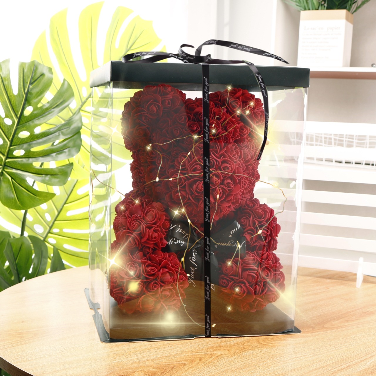 Oso de rosas de espuma eternas, regalo de San Valentín, suministro para floristería, dropshipping transfronterizo, venta al por mayor