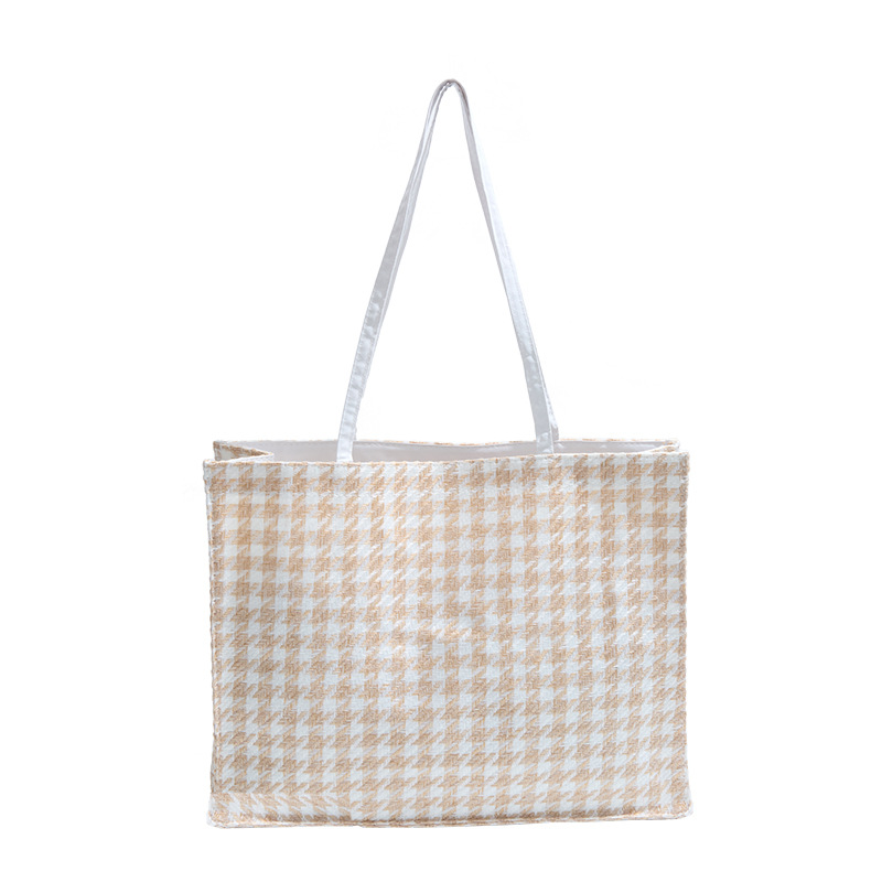 Bolsa de lana para mujeres bajo la axila de gran capacidad japonesa estilo coreano bolso de hombro para estudiantes de secundaria de moda bolso de tela de mano