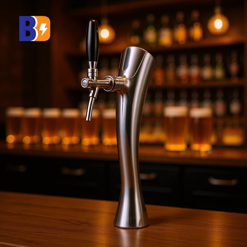 Wholesale elegant food contact metal drinking water faucet pressurized self-priming mermaid wine column faucet in stock