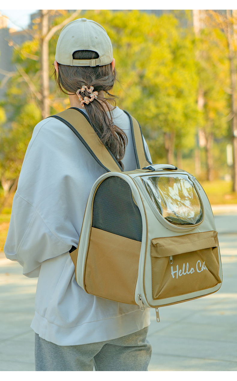 Pet Carrying Backpack For Cats Large Capacity Travel Bag_voghion.com