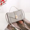 Mini baby crocodile pattern handbag 2023 spring simple retro stone pattern pearl bag foreign trade explosion women's bag