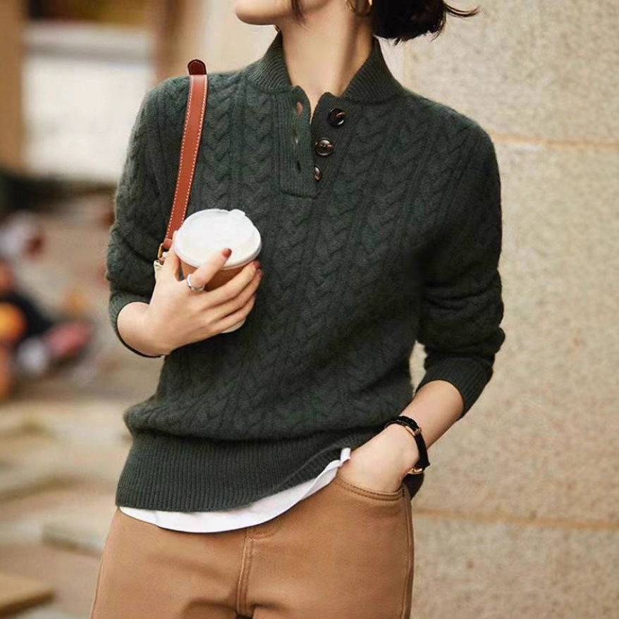 小香风针织开衫外套2025秋冬新款欧货高级感女装加厚立领打底毛衣