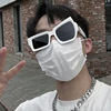 Sunglasses, glasses hip-hop style solar-powered, European style, 2022 collection