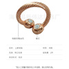 Golden magnetic ring, European style, pink gold, wholesale