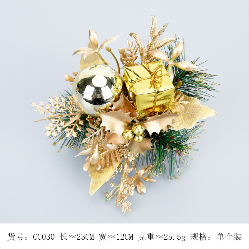 Ramas de pino artificiales navideñas, piñas, corona de árbol de Navidad, decoración de enredaderas, arreglos florales, adornos, suministros para crear ambiente, venta al por mayor