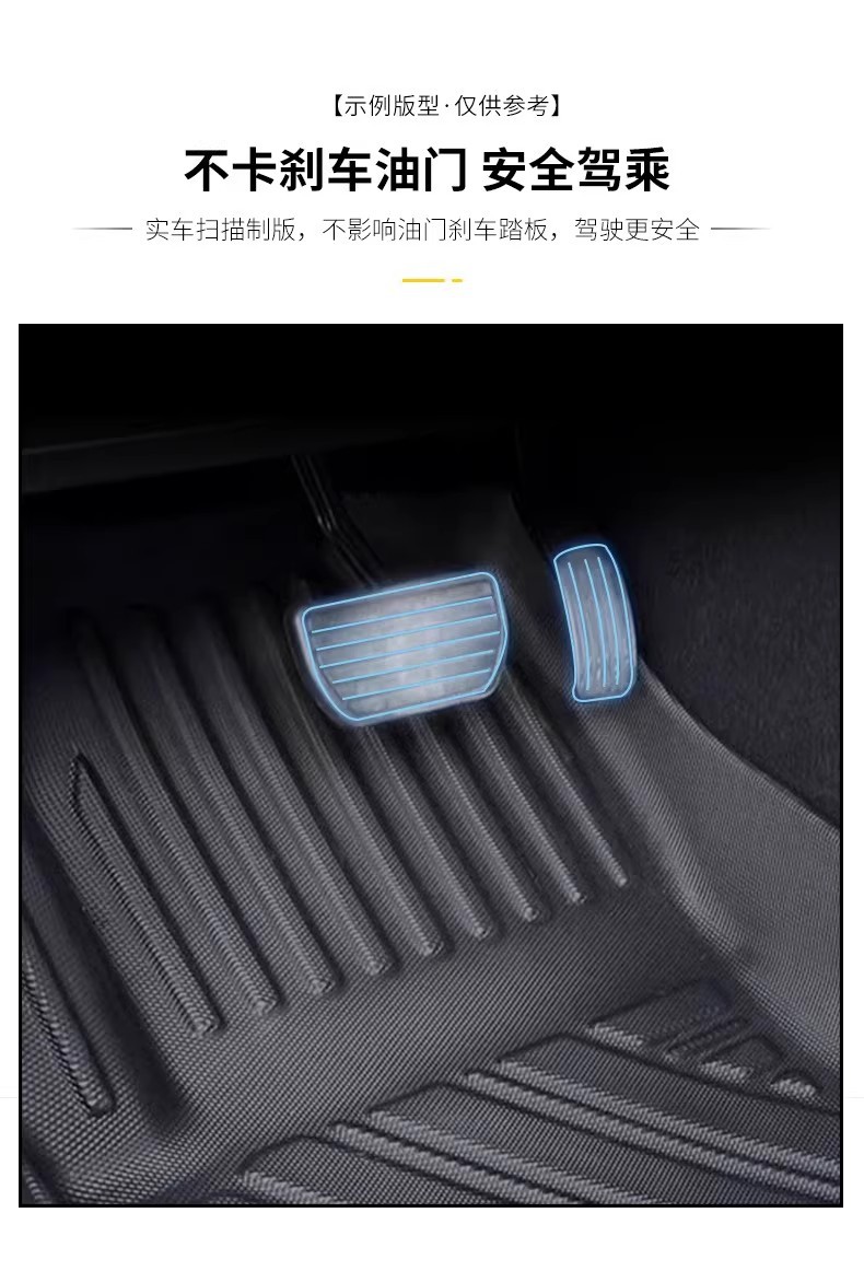 Suitable for 25-Year-Old Mg Mg4 Overseas Version Right-Hand Drive Foot Pads Tpe Environmentally Friendly Odor-Free Seat Cushions Waterproof, Wear-Resistant and Non-Slip