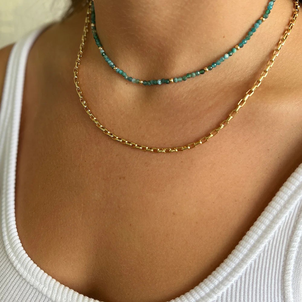 Holiday, Daily Occasion Wholesale Jewelry Simple Style Round Titanium Steel Beaded Choker