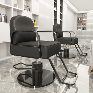 Black Warrior Hairdressing Chair, Barber Shop Chair, Hair Salon Special Perm and Dyeing Seat, Hair Salon Barber Chair, Internet Celebrity Hair Cutting Chair